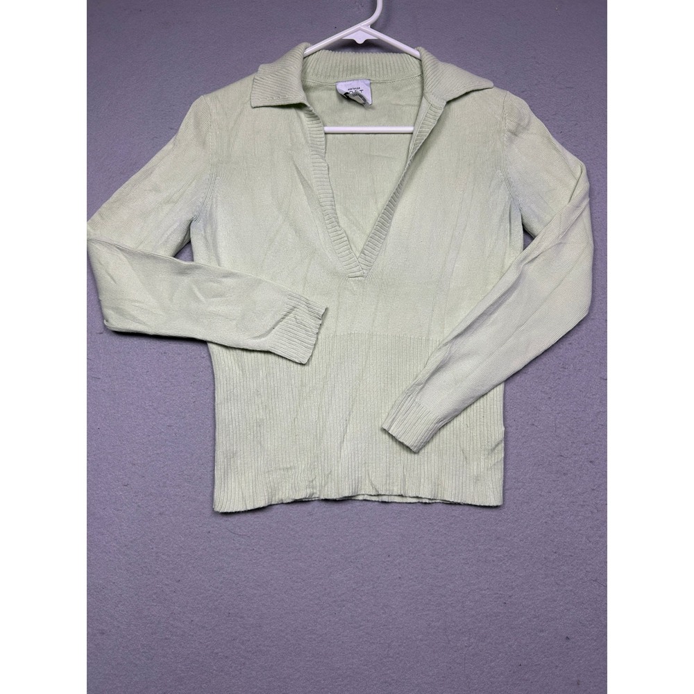Ann Taylor LOFT Petites Sweater 100% Cotton Mint Green SP Womens